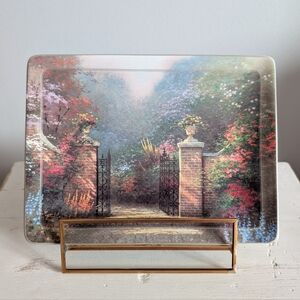 Vintage Thomas Kinkade Collectable Plate "Victorian Garden" 1999 w/ COA